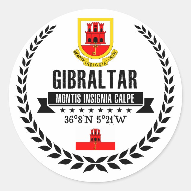 Sticker Rond Gibraltar (Devant)
