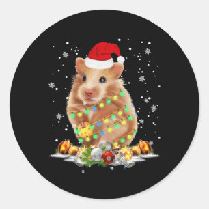 Sticker Rond Gig de Guinée arbre Noël Noël Noël Noël cadeaux d'