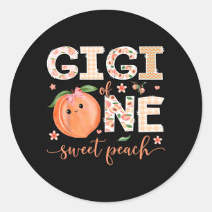 Sticker Rond Gigi de One Sweet Peach 1ère fête d'anniversaire f