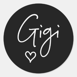 Sticker Rond Gigi Grandma Nom Fête Des Mères