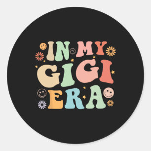 Sticker Rond Gigi pour grand-mère Faire-part mères