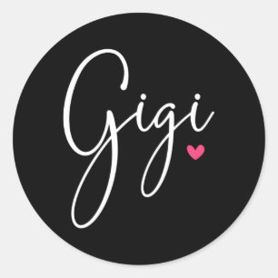 Sticker Rond Gigi Pour La Grande Fête Des Mères De Grand-Mère