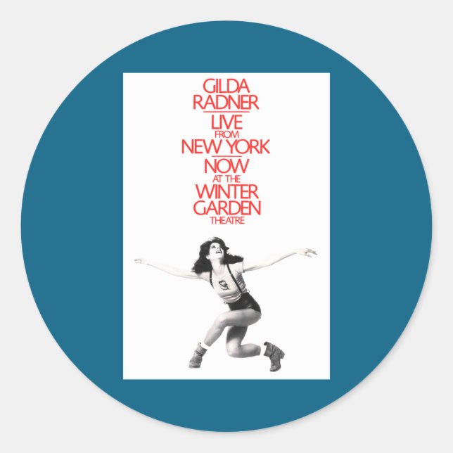 Sticker Rond Gilda Radner Live From New York _1  (Devant)