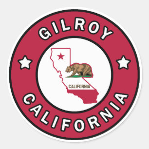 Sticker Rond Gilroy Californie