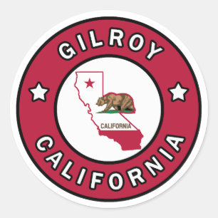 Sticker Rond Gilroy Californie