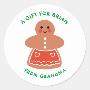 Sticker Rond Ginger Bread MOM  Meilleure maman jamais personnal
