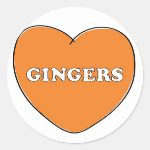 Sticker Rond Ginger Love