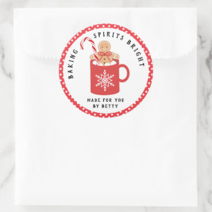 Sticker Rond Gingerbread Cookie Baking Spiritueux