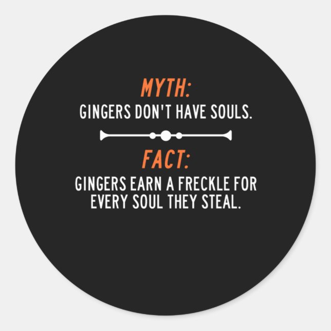 Sticker Rond Gingers Redheads Red Hair Redhead Ginger cadeau (Devant)
