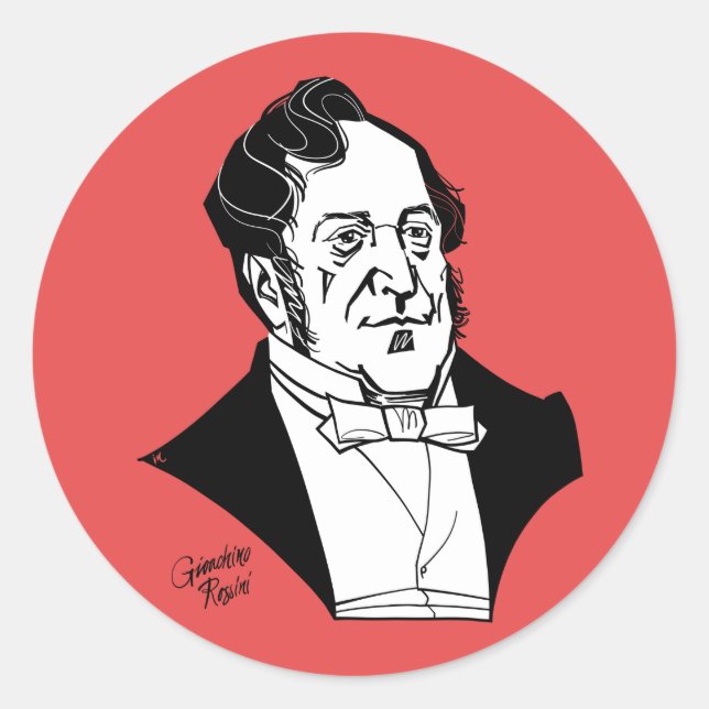 Sticker Rond Gioachino Rossini (Devant)