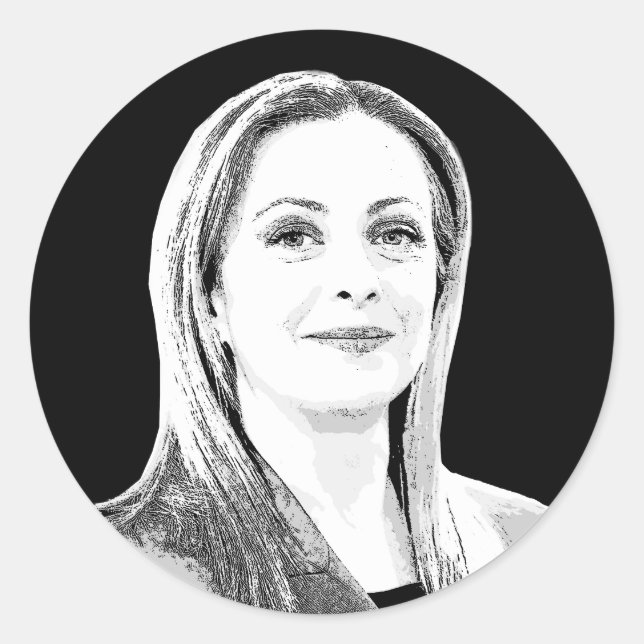 Sticker Rond Giorgia Meloni (Devant)