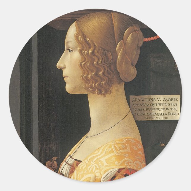 Sticker Rond Giovanna degli Albizzi Tornabouni (Devant)