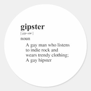 Sticker Rond GIPSTER is likely a proper noun or an acronym and