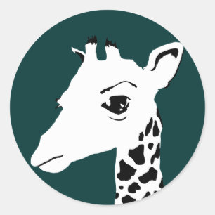 Sticker Rond girafe
