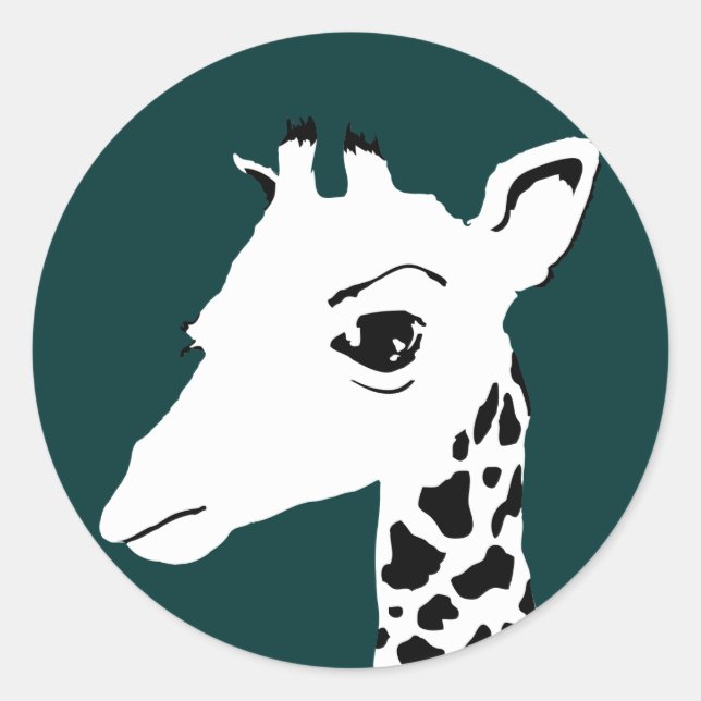 Sticker Rond girafe (Devant)