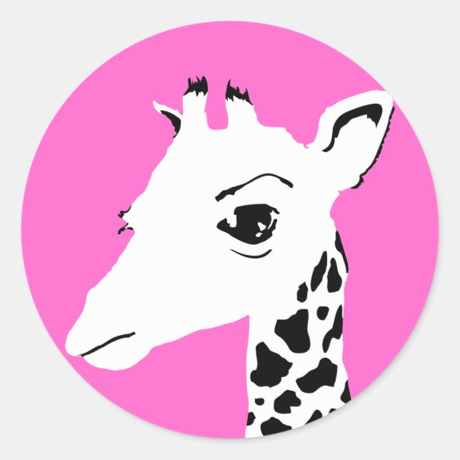 Sticker Rond girafe (Devant)
