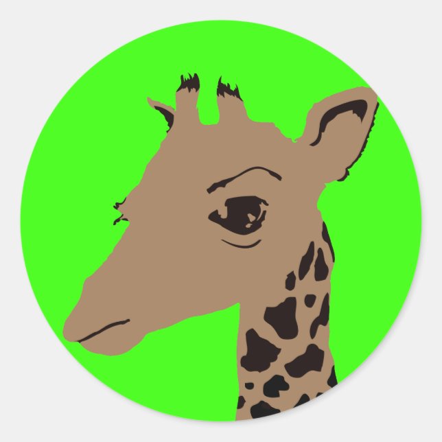 Sticker Rond girafe (Devant)