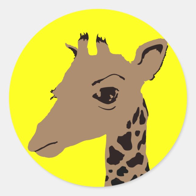 Sticker Rond girafe (Devant)