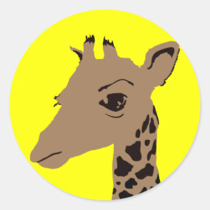 Sticker Rond girafe