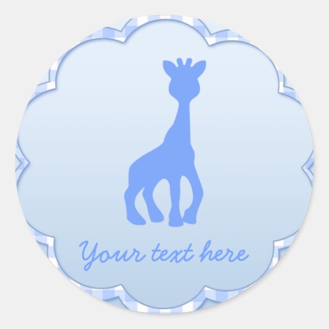 Sticker Rond girafe bleue (Devant)