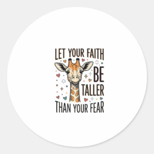 Sticker Rond Girafe de foi Design de chemise vintage inspirant_