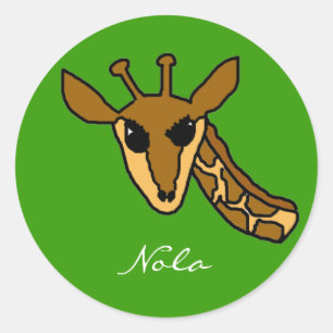 Sticker Rond girafe, Nola