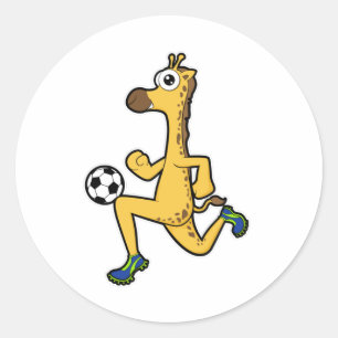 Sticker Rond Giraffe