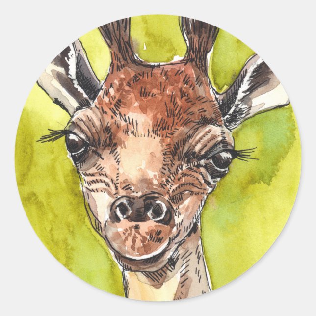 Sticker Rond Giraffe (Devant)