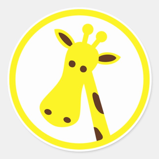 Sticker Rond Giraffe (Devant)