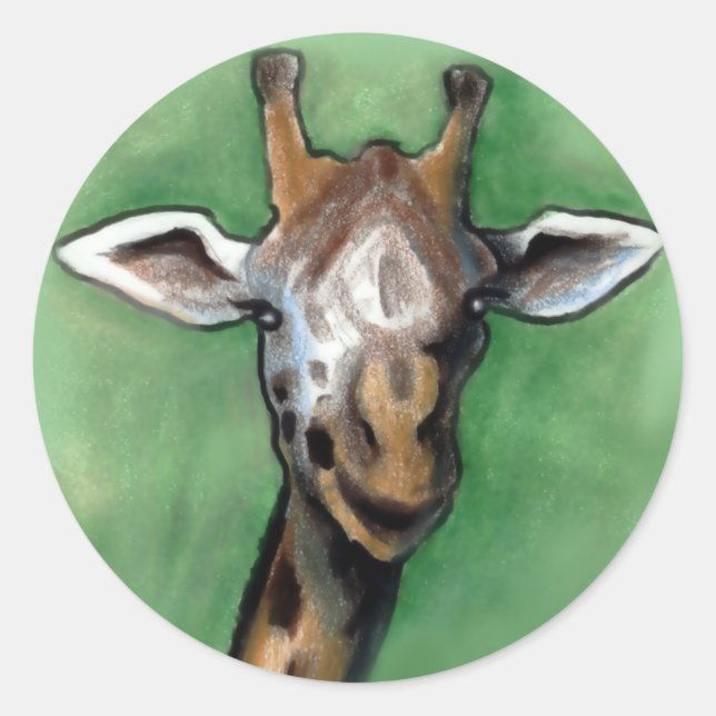 Sticker Rond Giraffe (Devant)