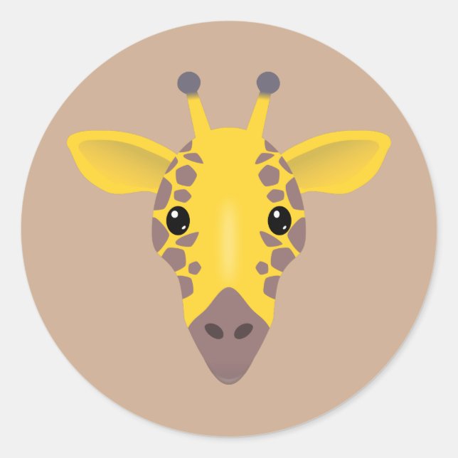 Sticker Rond Giraffe (Devant)