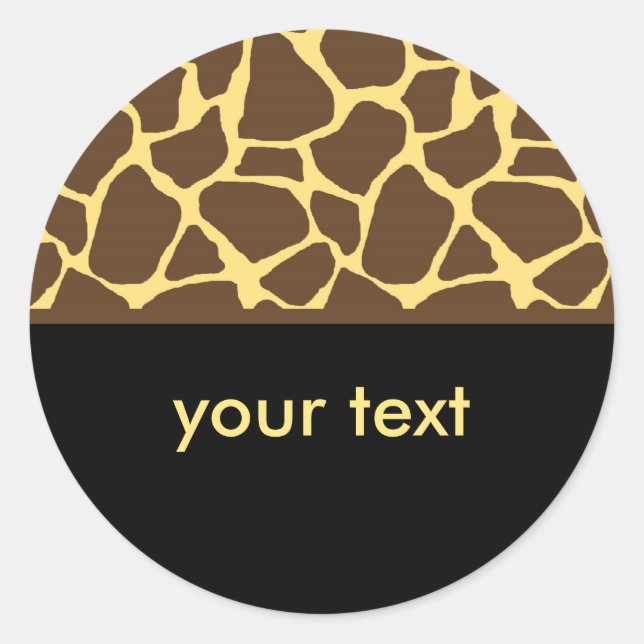 Sticker Rond Giraffe (Devant)