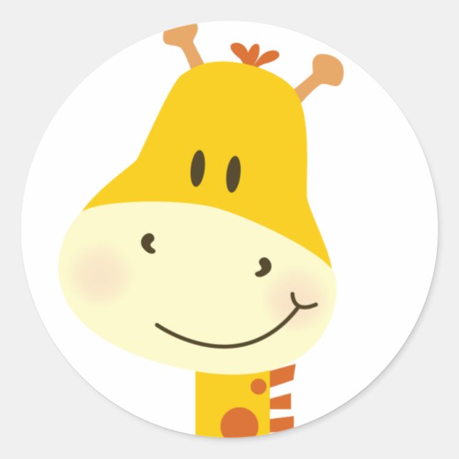 Sticker Rond Giraffe (Devant)