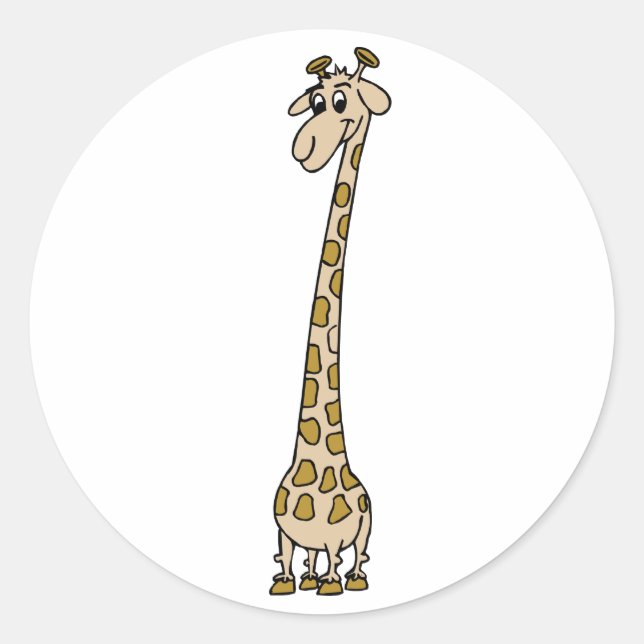 Sticker Rond Giraffe à long cou (Devant)