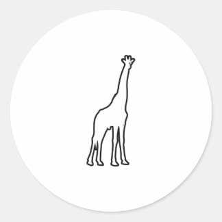 Sticker Rond Giraffe blanche