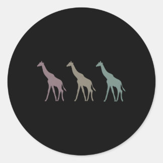 Sticker Rond Giraffes