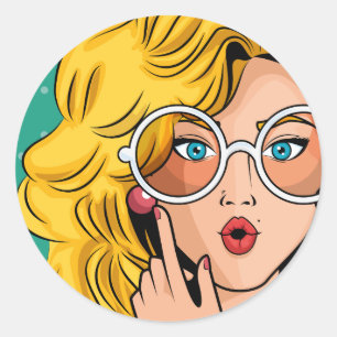 Sticker Rond Girl #1