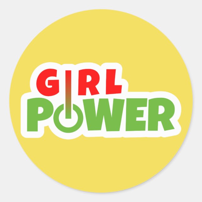 Sticker Rond Girl Power (Devant)