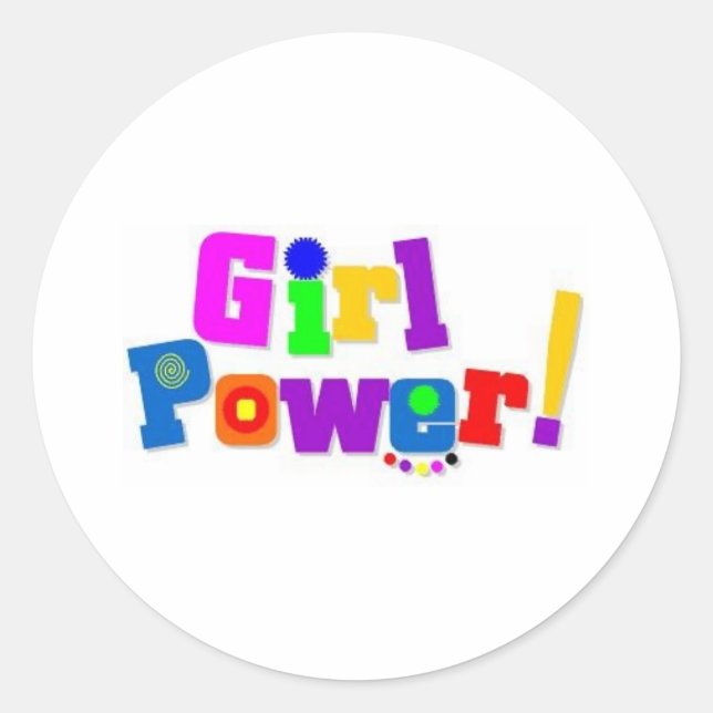 Sticker Rond Girl Power (Devant)