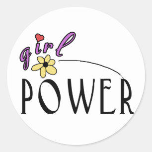 Sticker Rond Girl Power