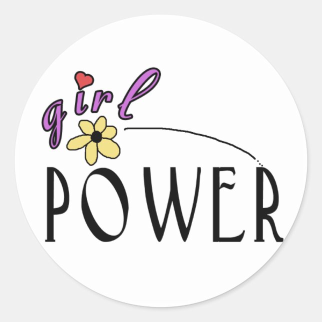 Sticker Rond Girl Power (Devant)