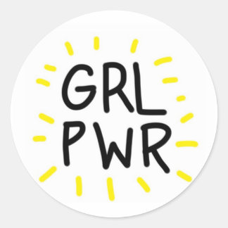 Sticker rond Girl Power