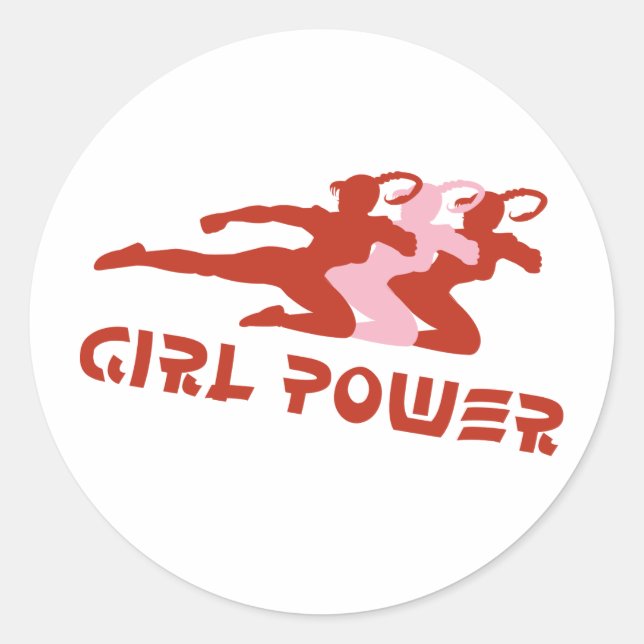 Sticker Rond Girl Power (Devant)