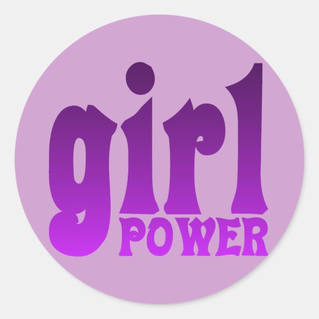 Sticker Rond Girl Power (Devant)