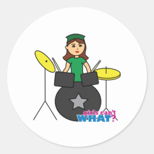 Sticker Rond Girls Can't WHAT ? ColorizeME Custom