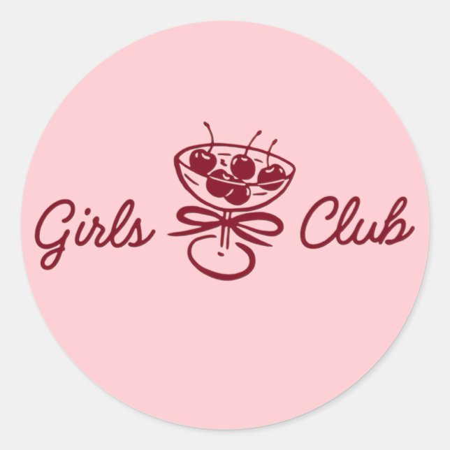 Sticker Rond Girls Club (Devant)
