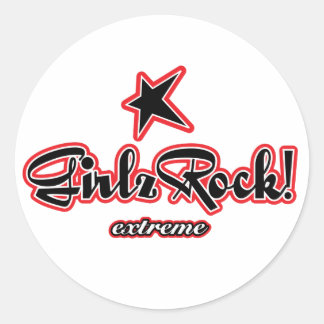 Sticker Rond GirlzRock ! Logo extrême