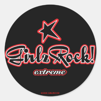 Sticker Rond GirlzRock ! Logo extrême