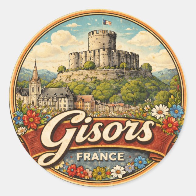 Sticker Rond Gisors France (Devant)