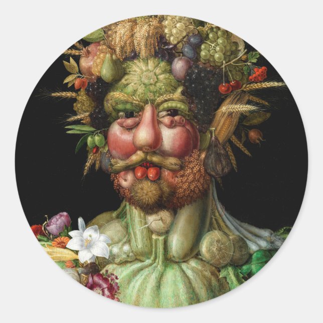 Sticker Rond Giuseppe Arcimboldo - Vertumnus (Devant)